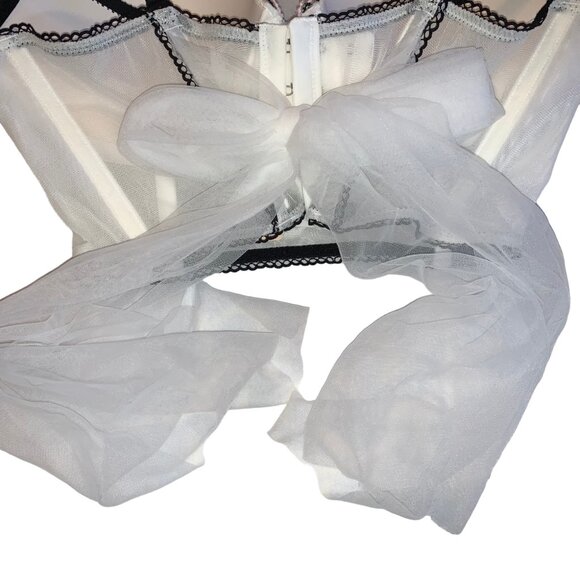 Victoria's Secret Bra Bridal Demi Longline Dream Angels White Tulle Pink 34C NWT - Picture 6 of 13